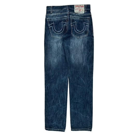 True Religion Contrast Stitch Jeans - 30W US 6 Blue Denim