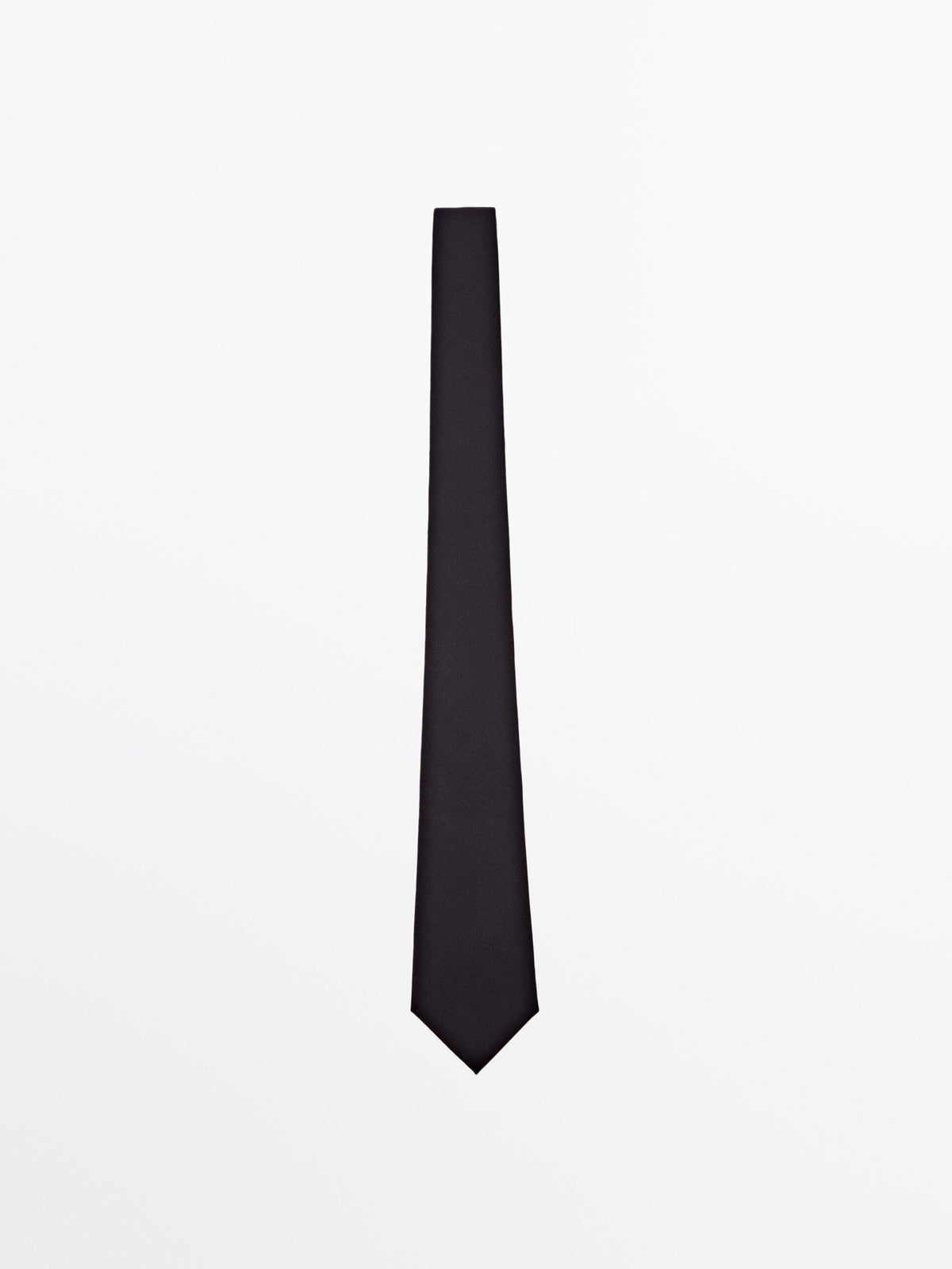 Corbata lisa mezcla lana - AZUL MARINO