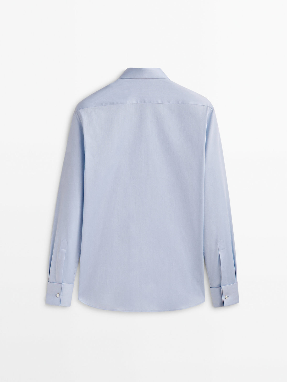 Camisa estructura regular fit doble puño - CELESTE