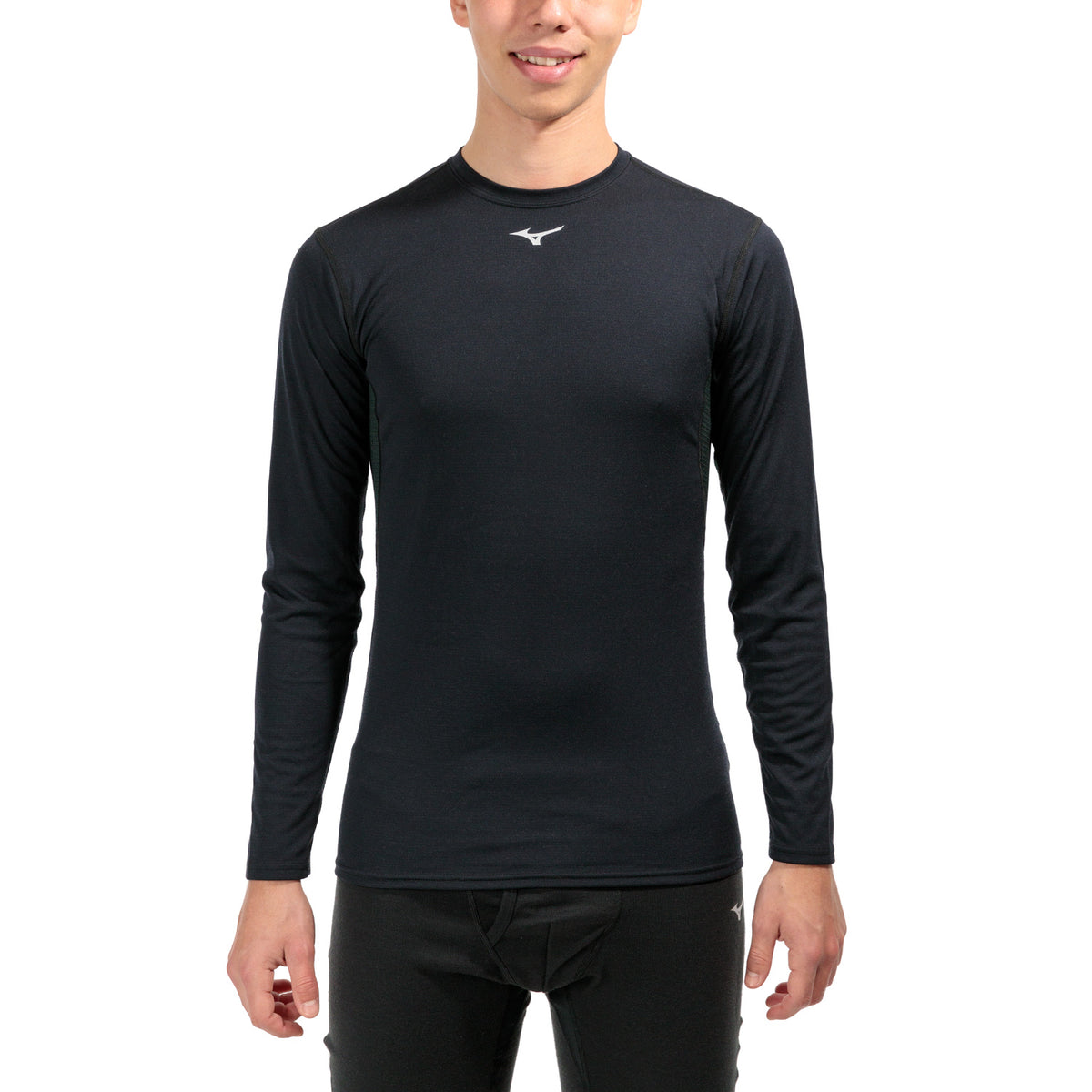 Mizuno Mid Weight Crew Maglia Black