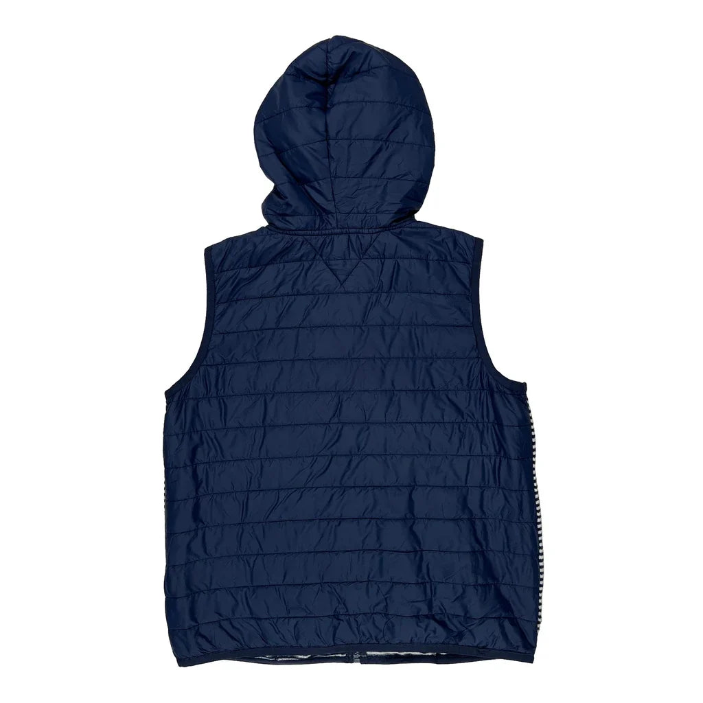 Tommy Hilfiger Striped Vest - Large Navy Polyester
