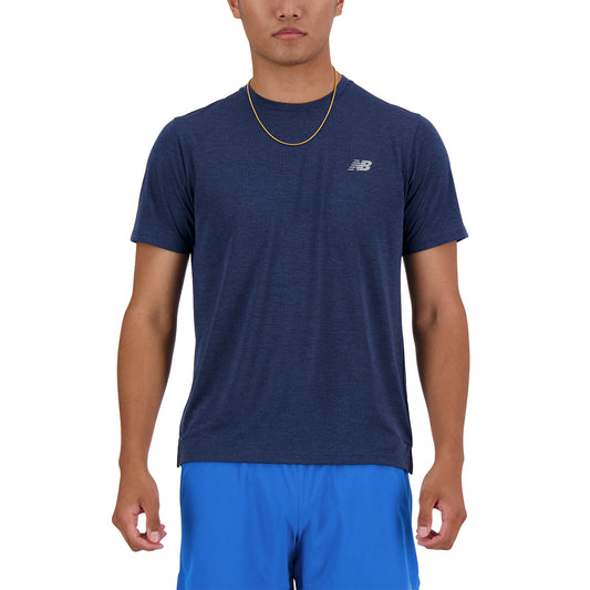 New Balance Athletics Run Maglietta NB Navy Heather