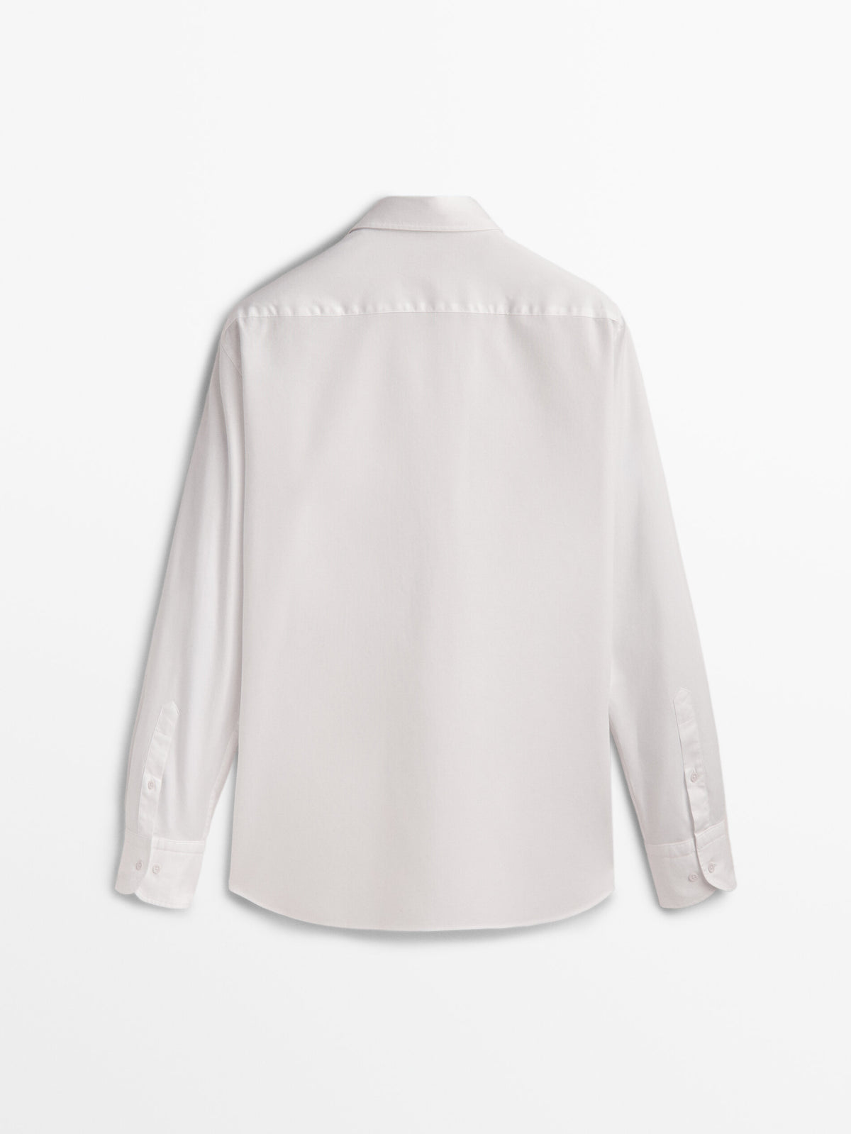 Camisa micro estructura algodón regular fit - BLANCO