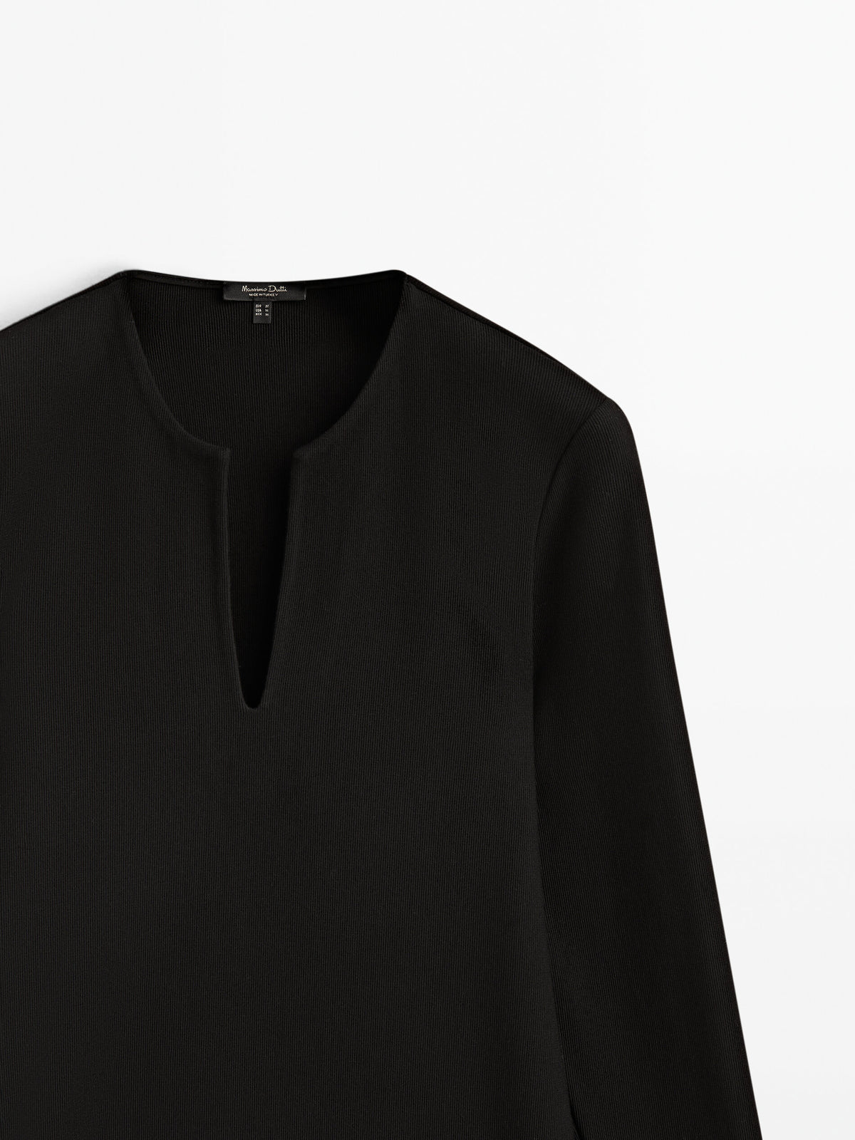 Vestido corto negro mini escote - NEGRO