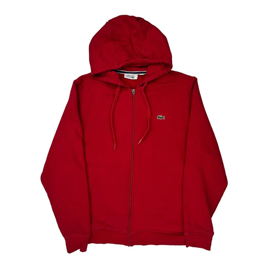 Lacoste Hoodie - XL Red Cotton