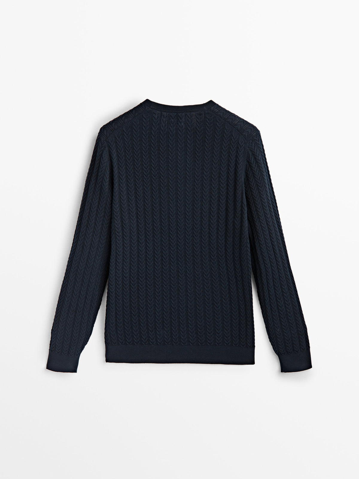 Jersey punto cable cuello redondo - AZUL MARINO