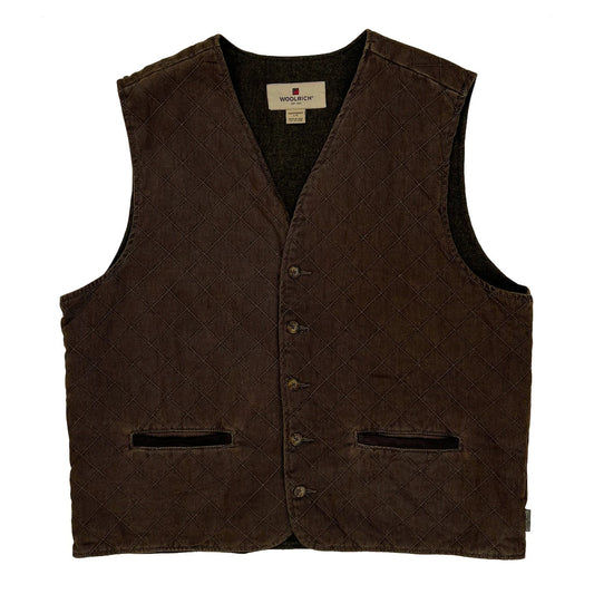 Woolrich Vest - Large Brown Cotton