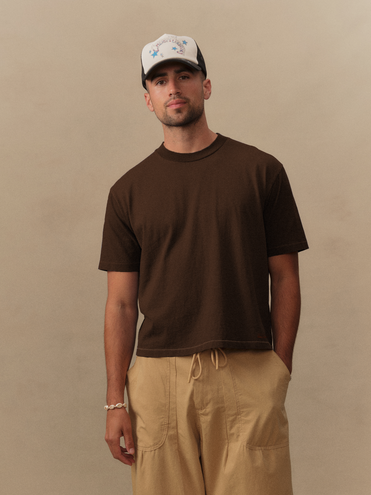 Boxy Safari T-Shirt (Brown)