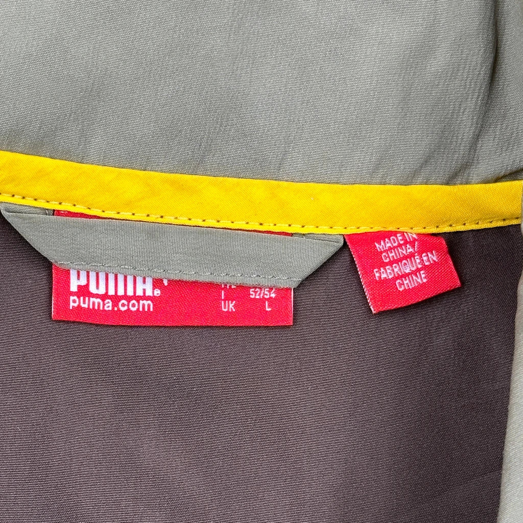 Puma Spellout Track Jacket - Large Brown Polyester