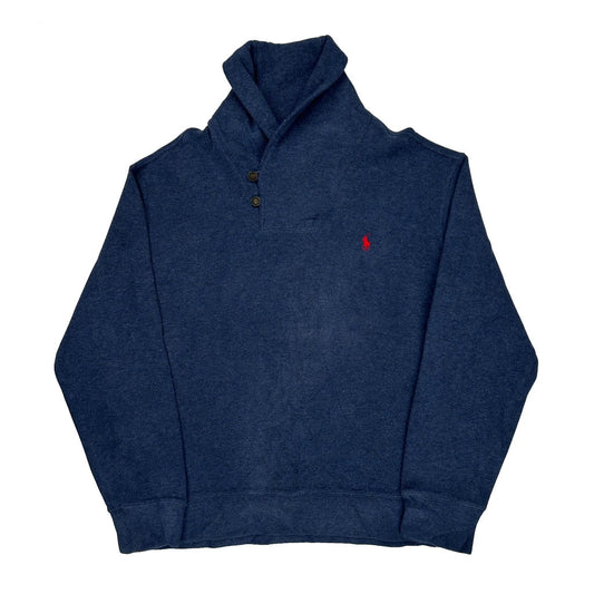 Polo By Ralph Lauren Sweater - XL Blue Cotton