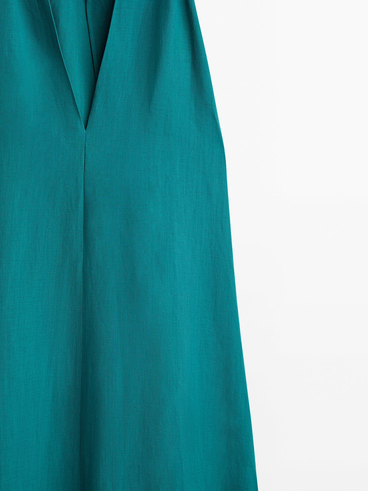 Vestido midi detalle espalda cruzada - VERD-TURQ
