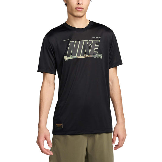 Nike Dri-FIT Camo Maglietta Black