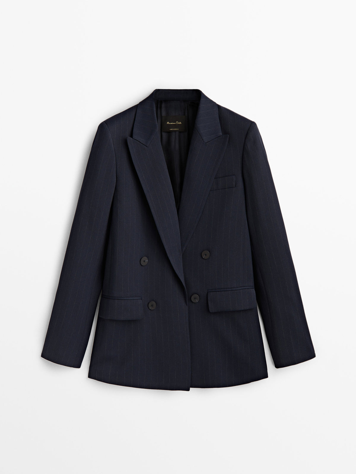 Americana traje raya diplomática falso cruce - AZUL MARINO