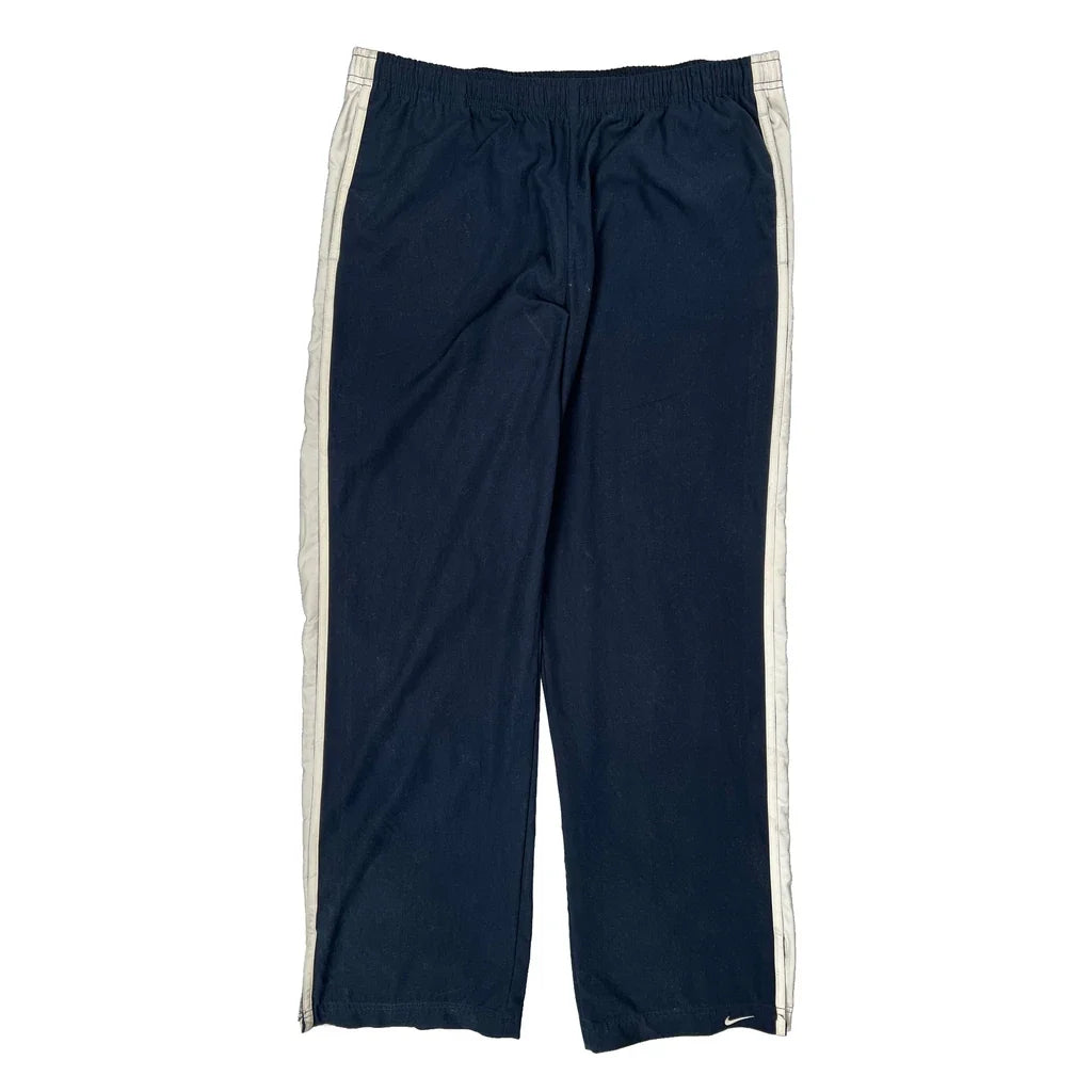 Nike Track Pants - Large Navy Polyester