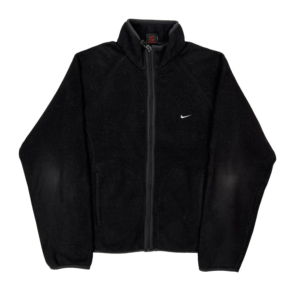 Nike Fleece Jacket - Medium Black Polyester
