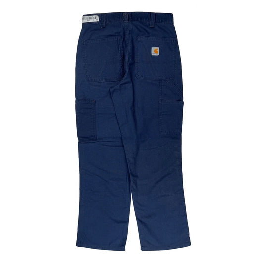 Carhartt Carpenter Pants - 28W 29L Blue Cotton Blend