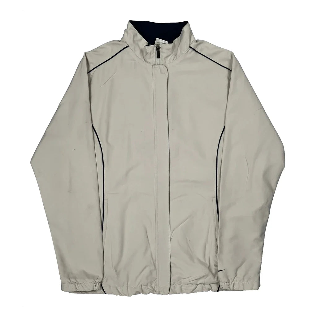 Nike Golf Windbreaker - Large Beige Polyester