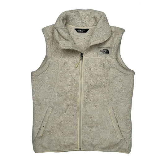 The North Face Fleece Vest - Medium Cream Polyester