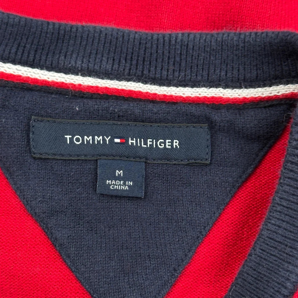 Tommy Hilfiger Striped Sweater - Medium Navy Cotton