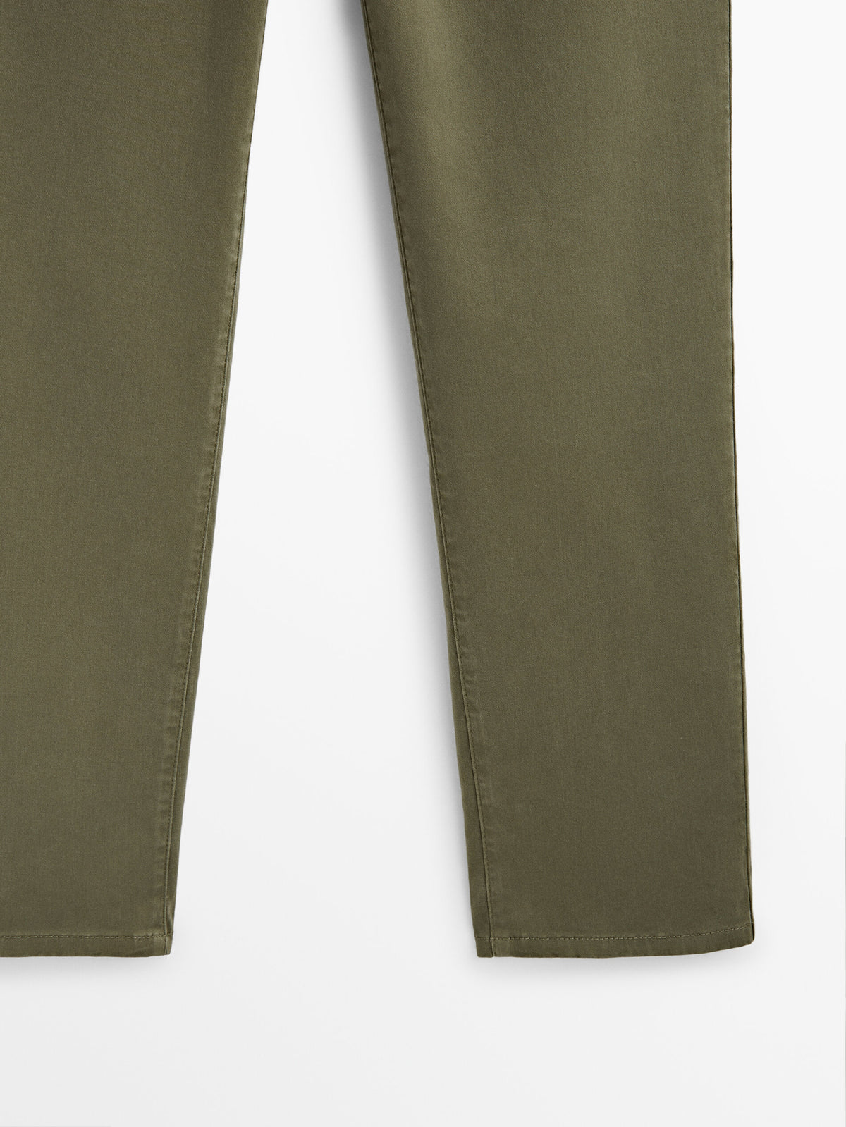 Pantalón tiro medio slim cropped - KAKI