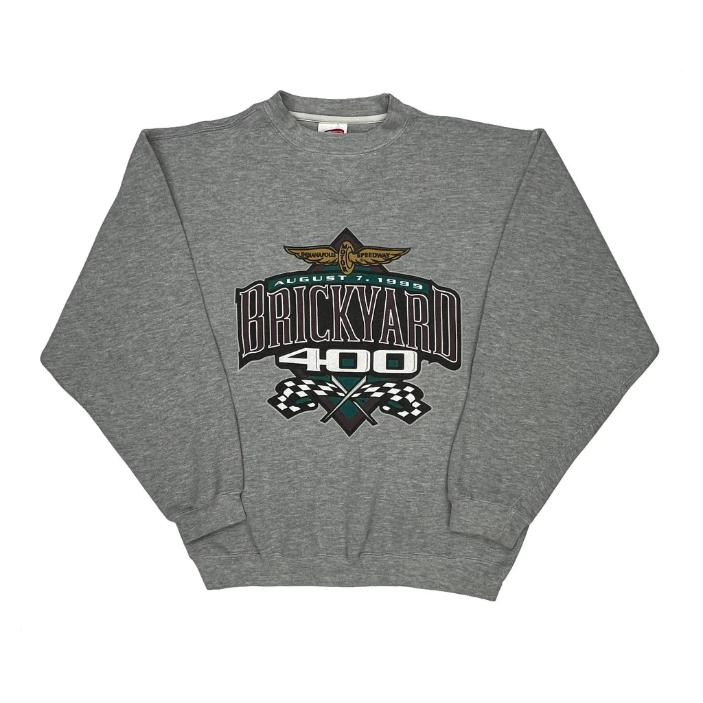 Brickyard 400 Cadre Graphic Sweatshirt - Medium Gray Polyester Blend