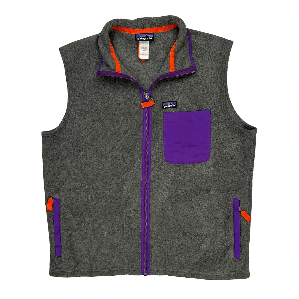 Patagonia Fleece Vest - Large Gray Polyester