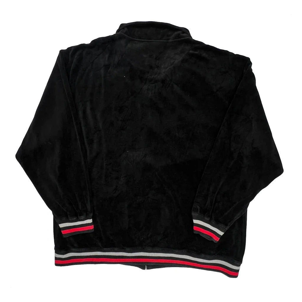 Southpole Velvet Zip Up - 2XL Black Polyester
