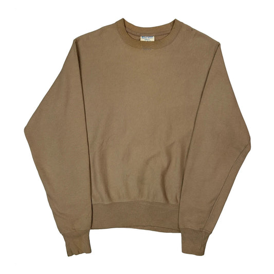 Reverse Weave Champion Sweatshirt - Small Brown Cotton Blend