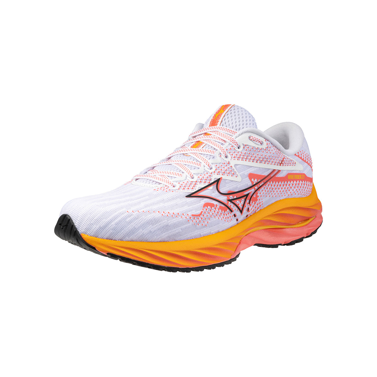 Mizuno Wave Rider 27 White/Black/Dubarry
