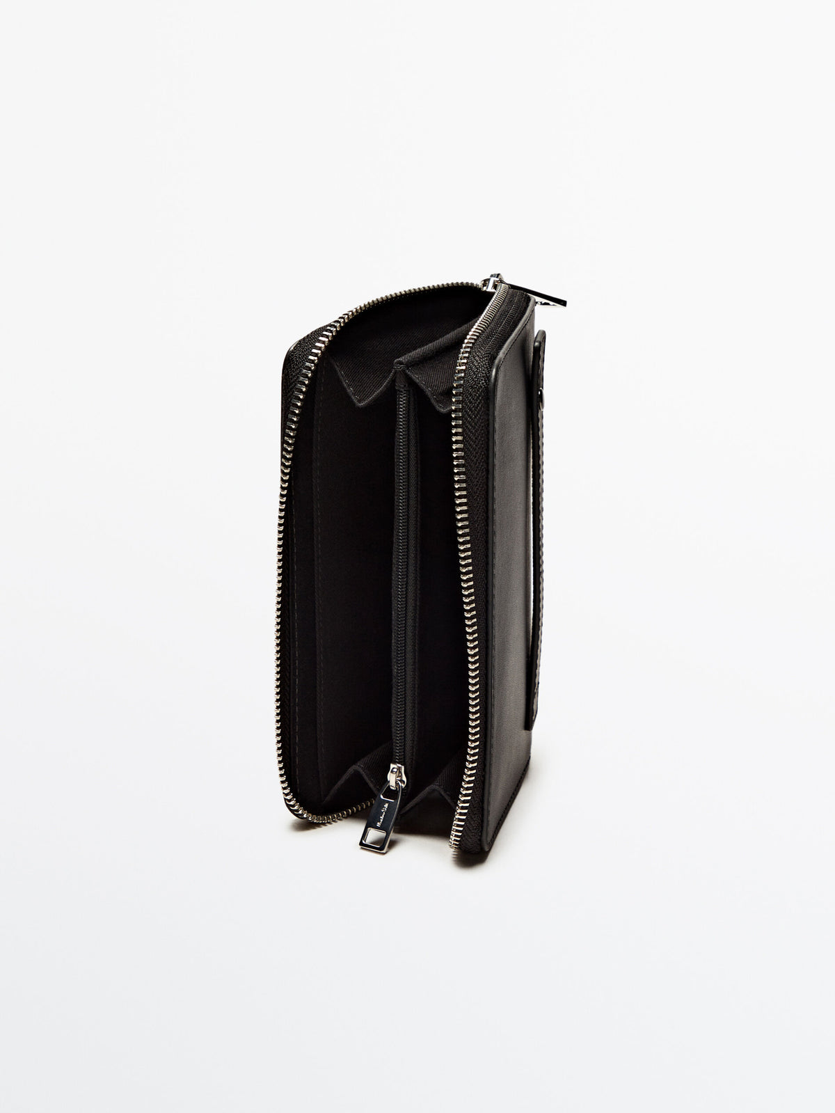 Cartera piel porta pasaporte - NEGRO