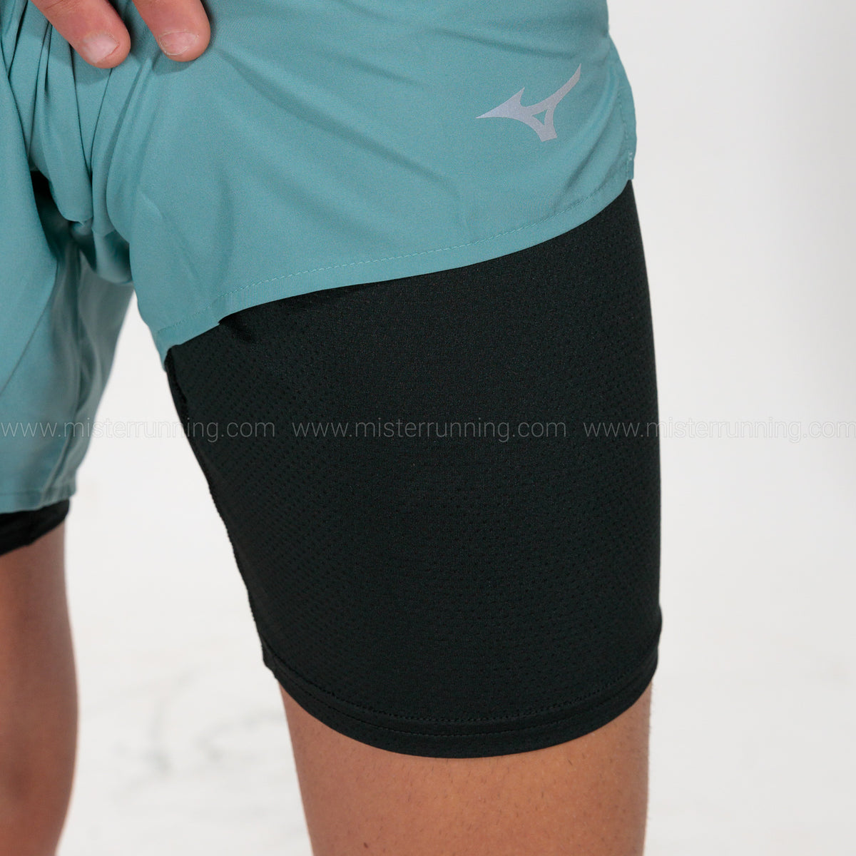 Mizuno Core 2 in 1 5.5in Pantaloncini Mineral Blue