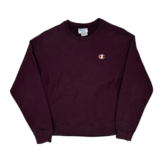 Reverse Weave Champion Sweatshirt - Small Burgundy Cotton