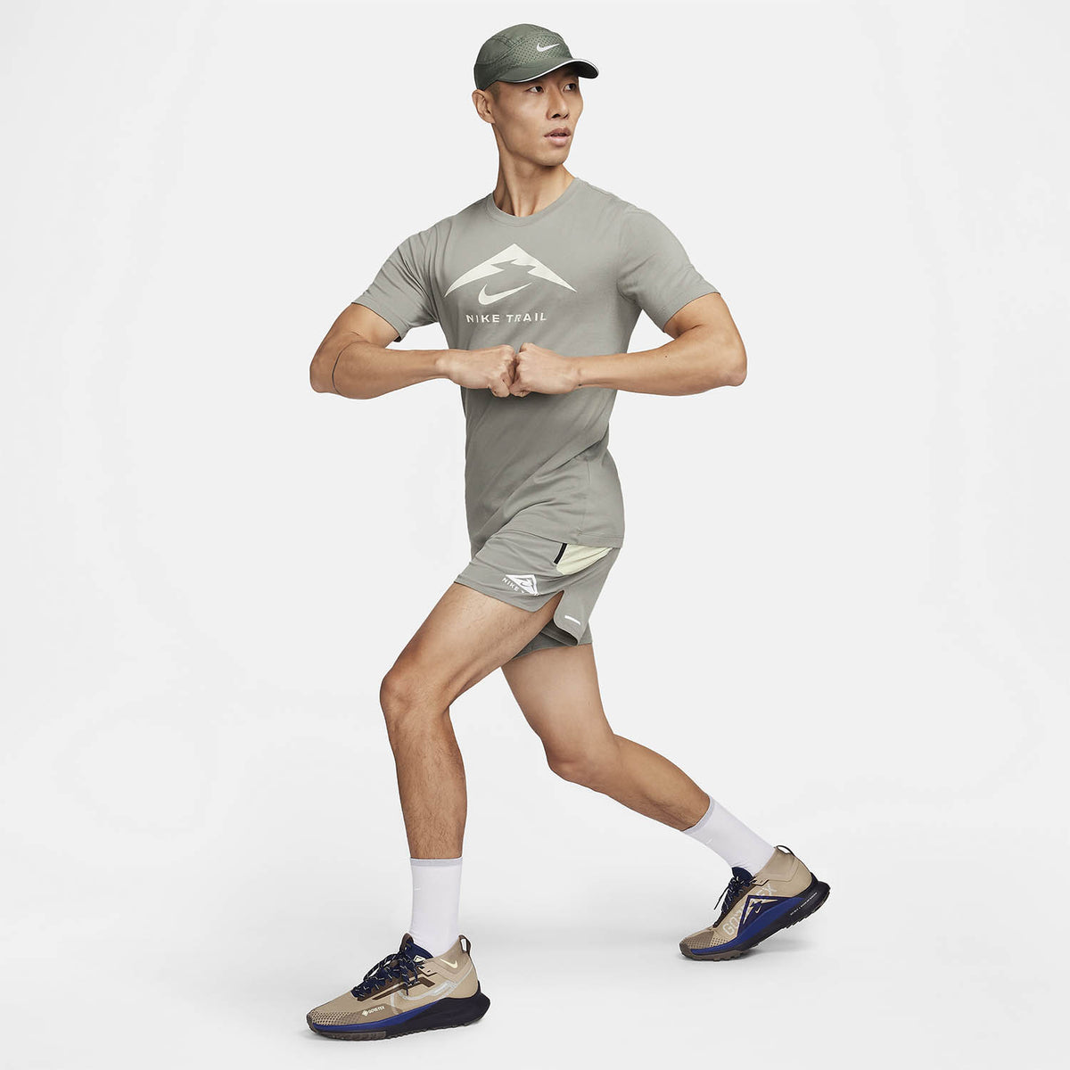 Nike Dri-FIT Trail Logo Maglietta Dark Stucco