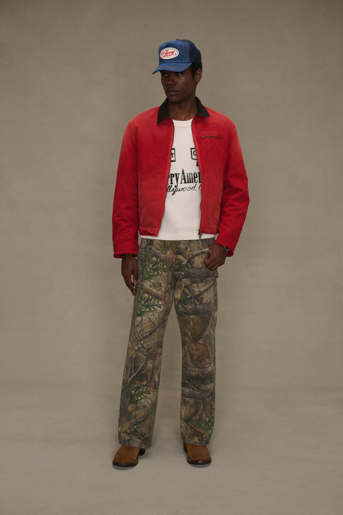 Sun Faded Work Jacket (Red)
