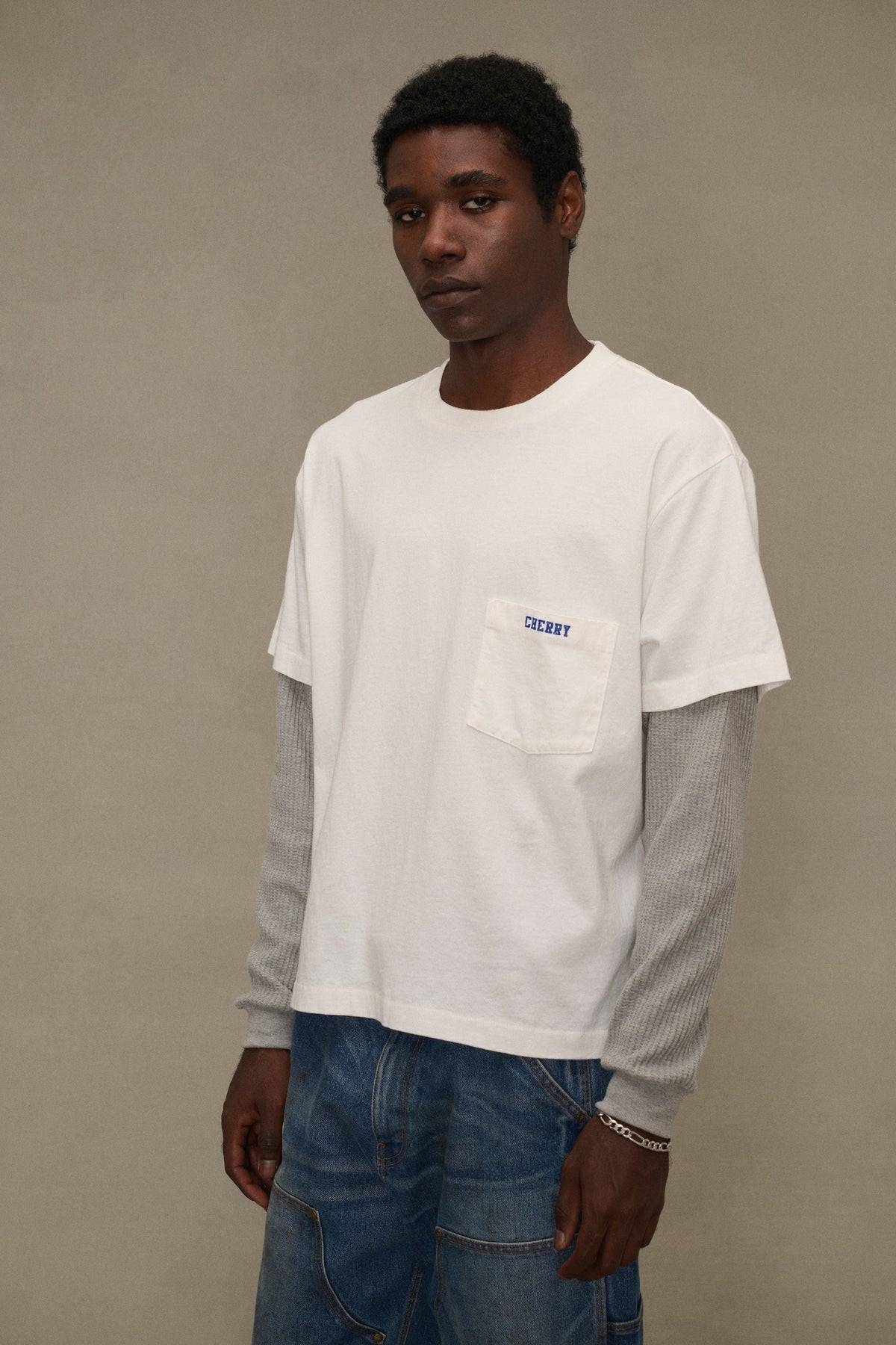 General Store Boxy Long Sleeve Thermal (Vintage White)
