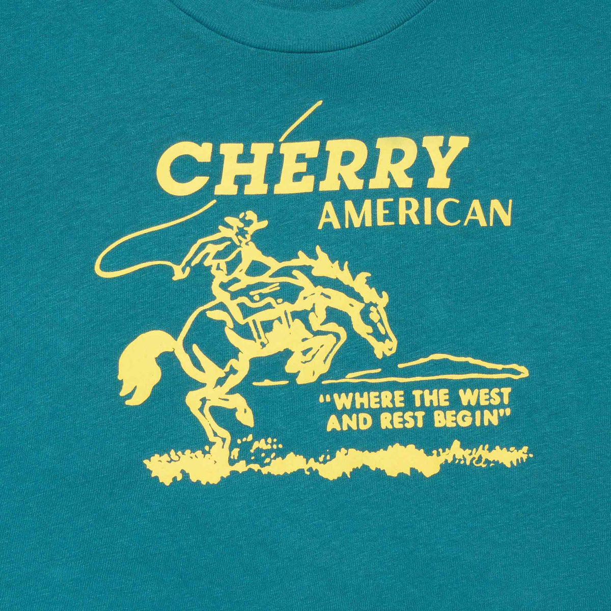 Women's Cowgirl Fitted Baby Tee (Emerald)