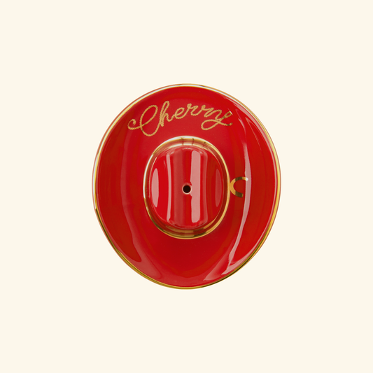 Cowboy Hat Incense Holder (Red/Gold)