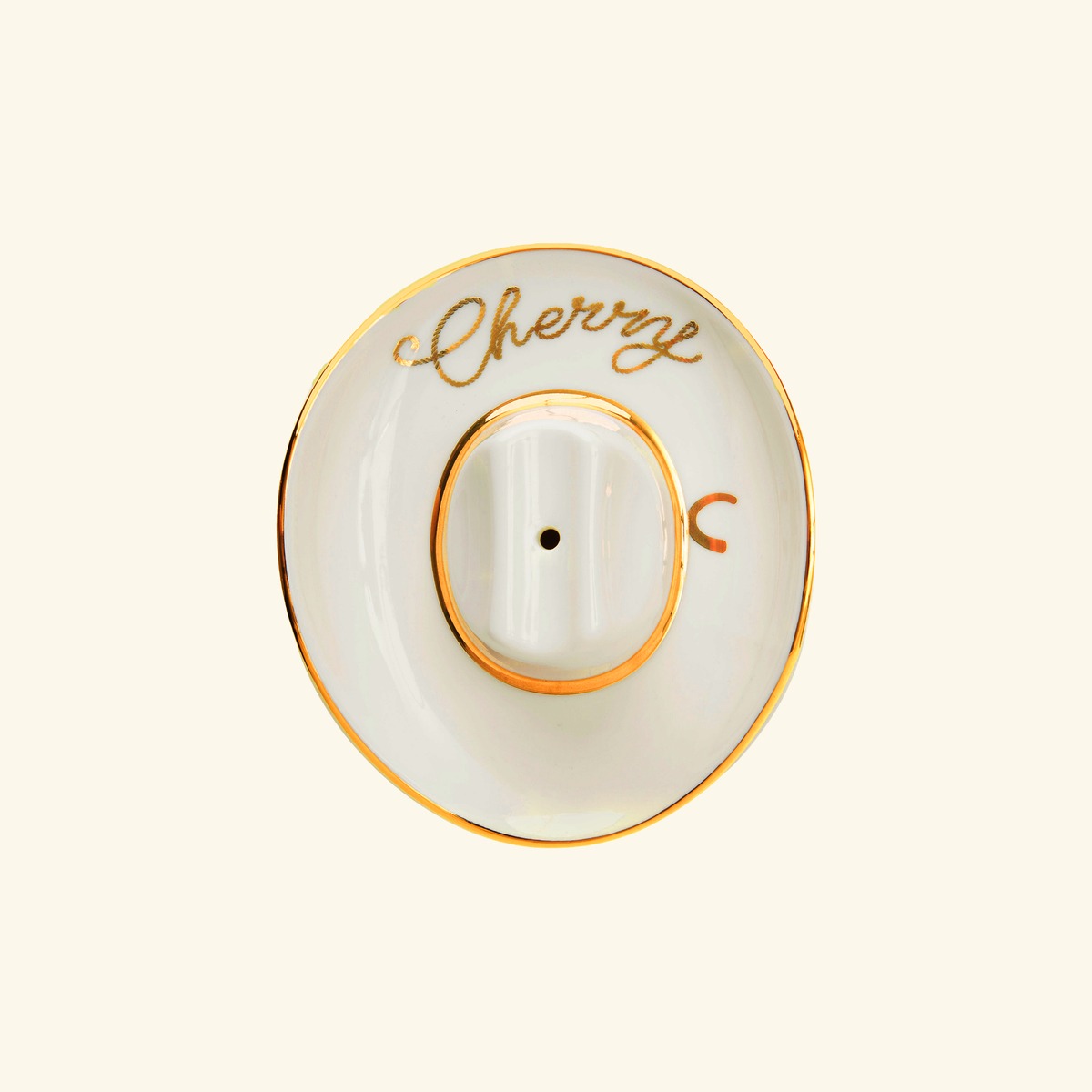 Cowboy Hat Incense Holder (Off-White)