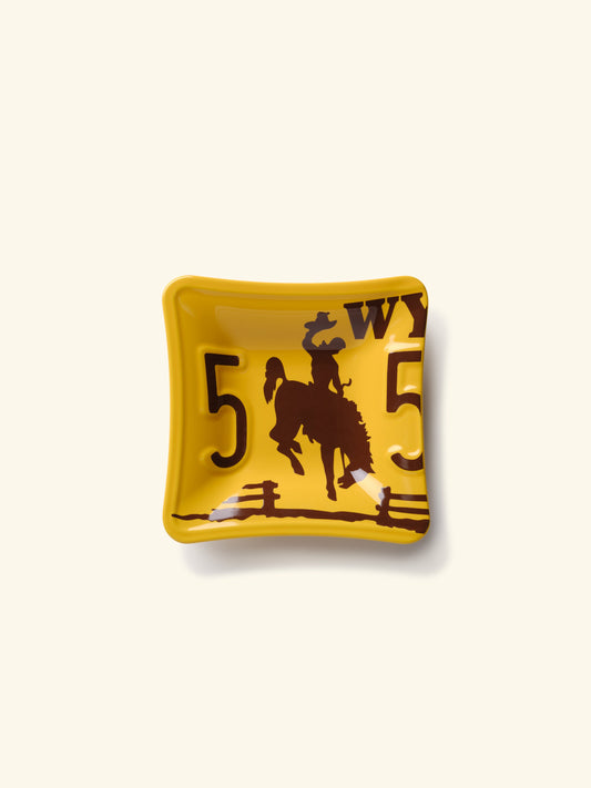 Cowboy License Plate Tray (Yellow)
