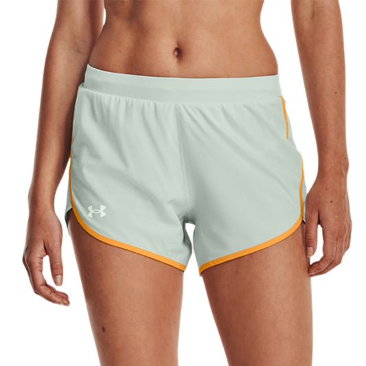 Under Armour Fly By Elite 3in Pantaloncini Illusion Green/Orange Ice/Reflective
