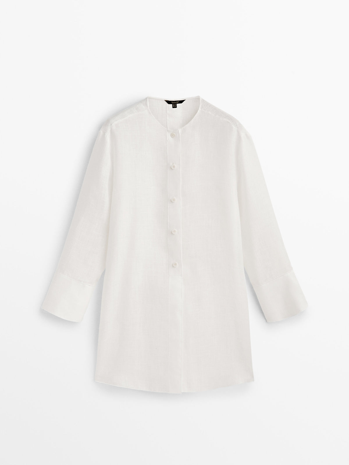 Camisa mezcla lino botones Limited Edition - BLANCO