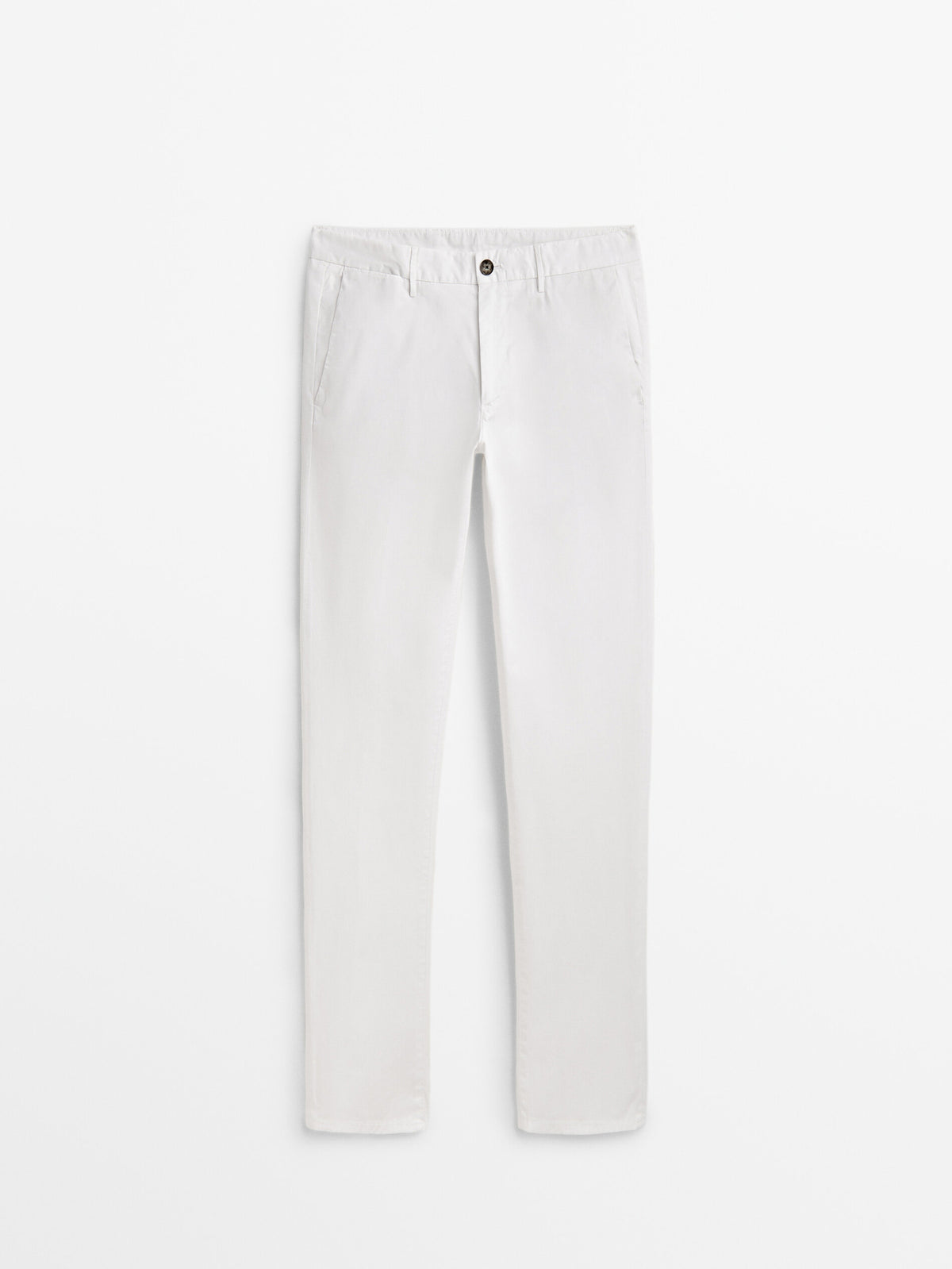 Pantalón chino mezcla algodón slim fit - BLANCO