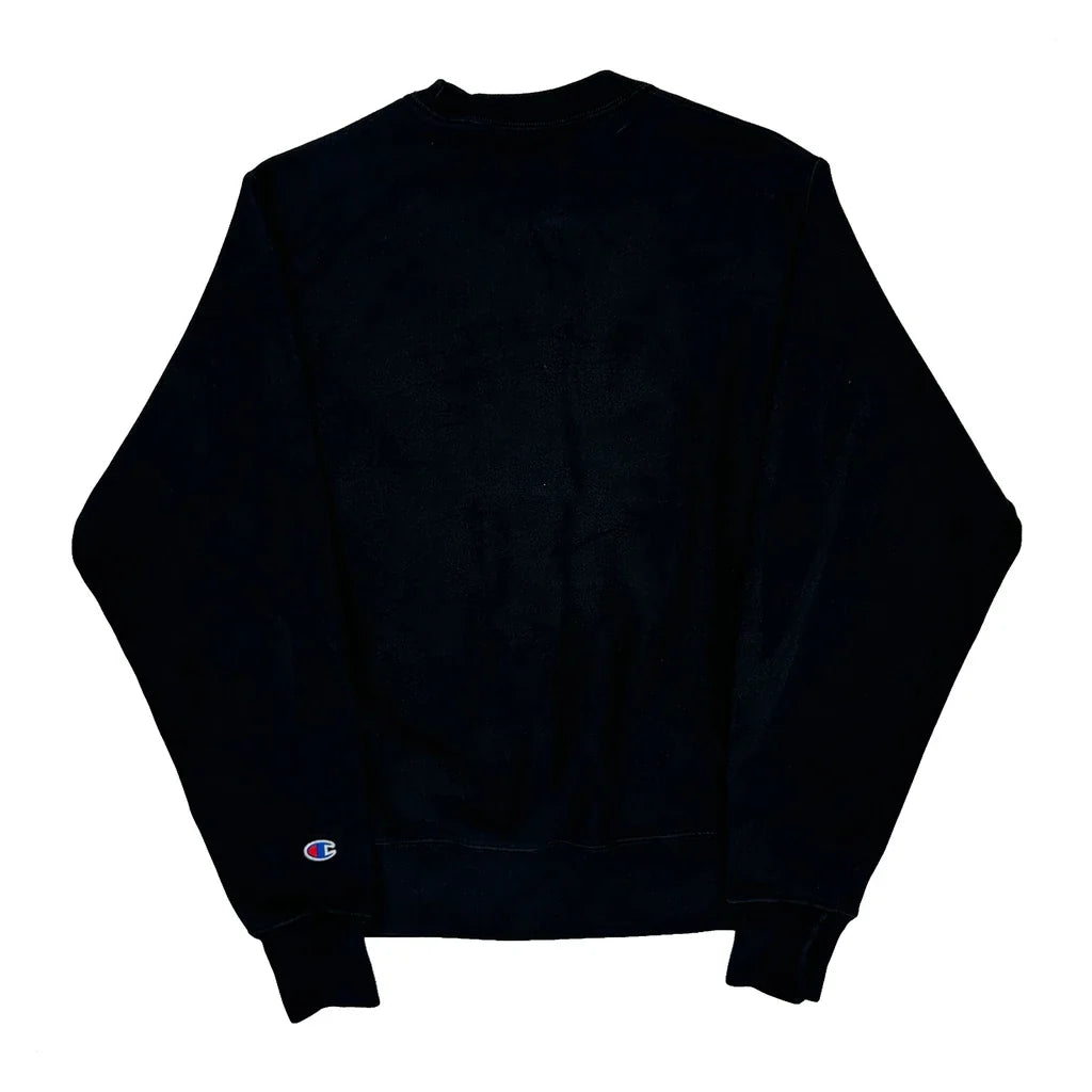 Reverse Weave Champion Sweatshirt - Small Black Cotton