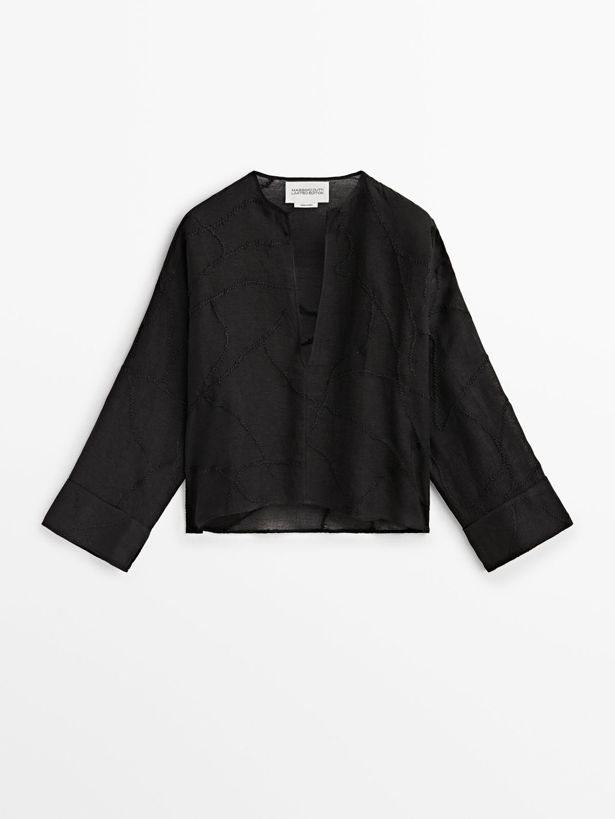 Camisa detalle bordados Limited edition - NEGRO
