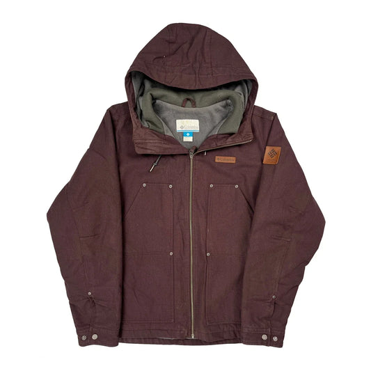 Columbia Jacket - Large Burgundy Polyester