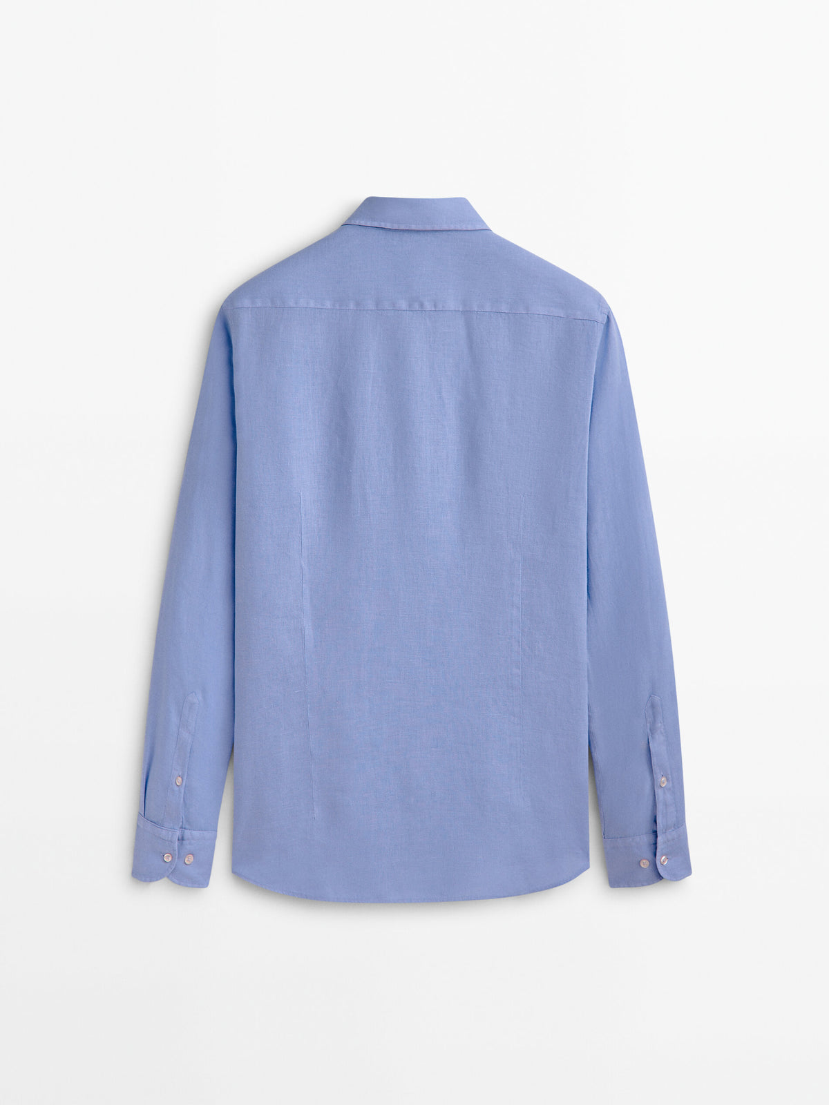 Camisa 100% lino slim fit - AZUL MEDIO