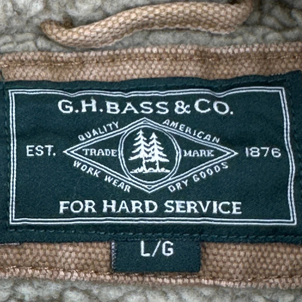 G. H. Bass & Co. Workwear Jacket - Large Brown Cotton