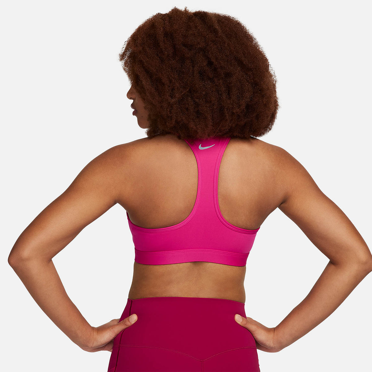 Nike Dri-FIT Swoosh Reggiseno Sportivo Fireberry/Red Stardust/Purple Ink