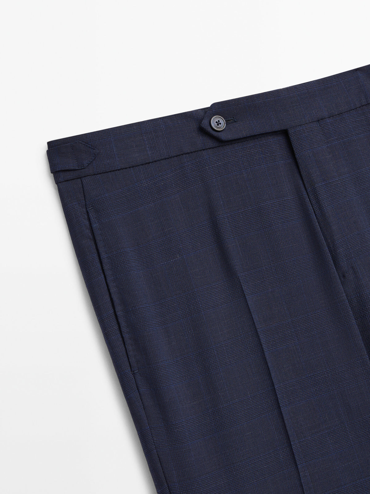 Pantalón traje mezcla lana cuadros - AÑIL
