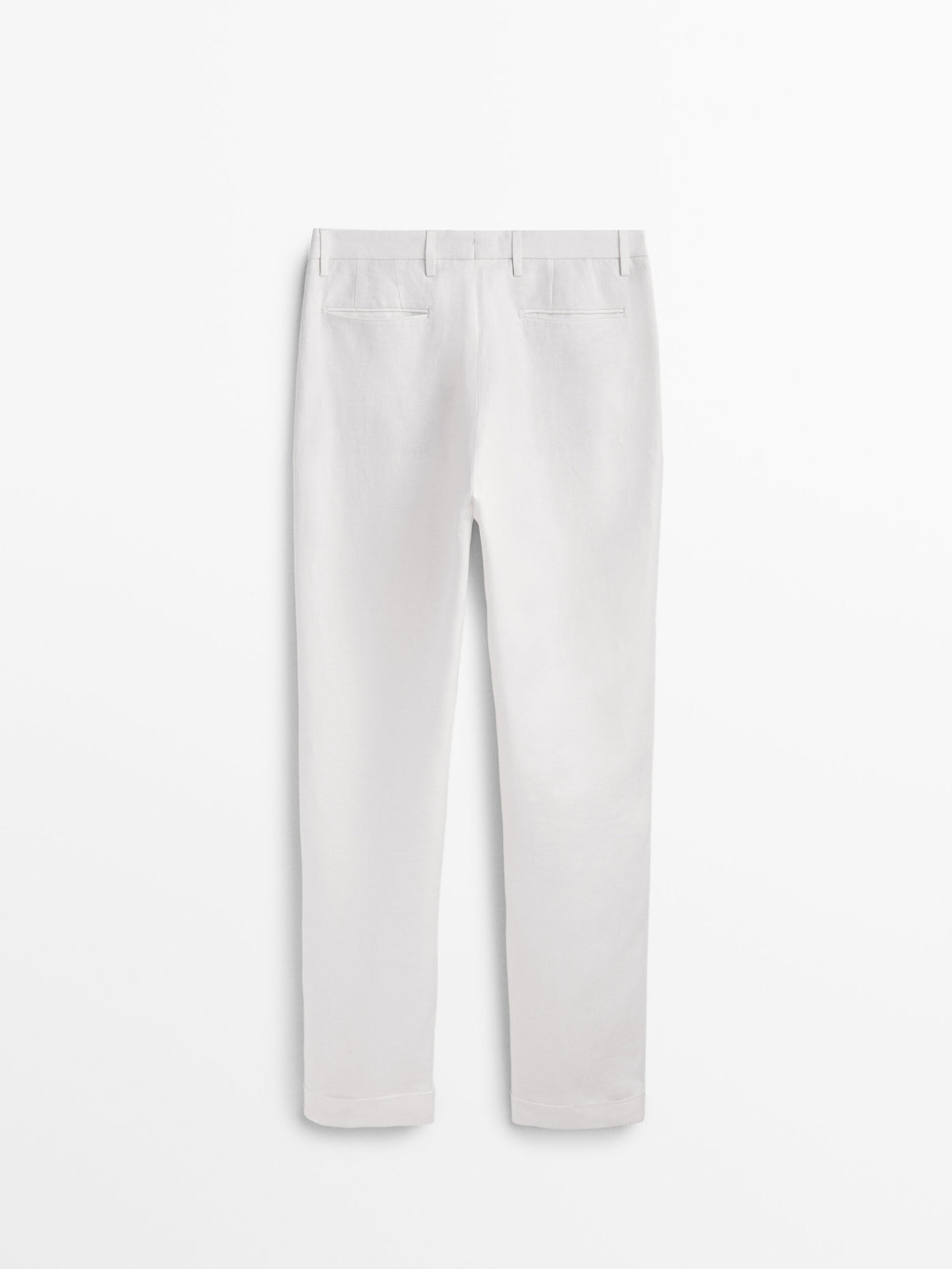 Pantalón traje 100% lino - BLANCO